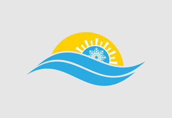 cold symbol Set of snowflakes charismas design pro vector