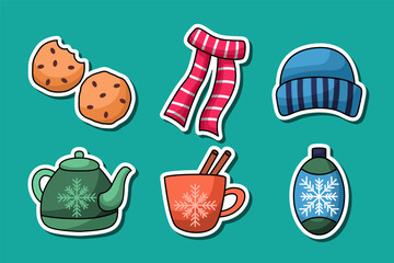 Set Collection of Winter Sticker