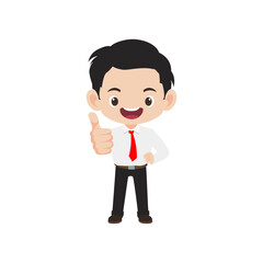 vector cute job poses icon