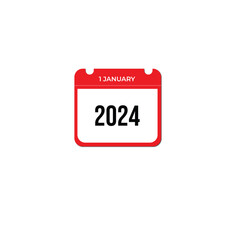 2024 Calendar icon symbol vector.