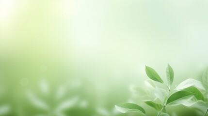 Nature-inspired soft green background, refreshing and calming, suitable for various slide themes - obrazy, fototapety, plakaty