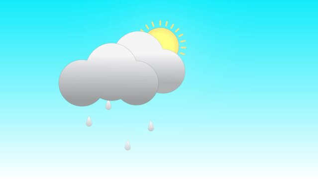 3d animation weather icon and isolated background
