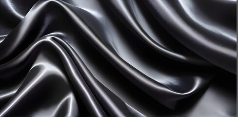 abstract background luxury cloth or liquid wave or wavy folds of grunge silk texture soft black satin velvet material