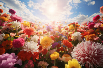 Colorful flower in the field