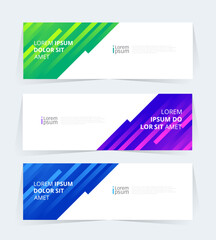 Geometric banner design with Vector presentation template.