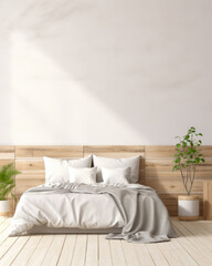 Fototapeta na wymiar Elegant minimalist bedroom design
