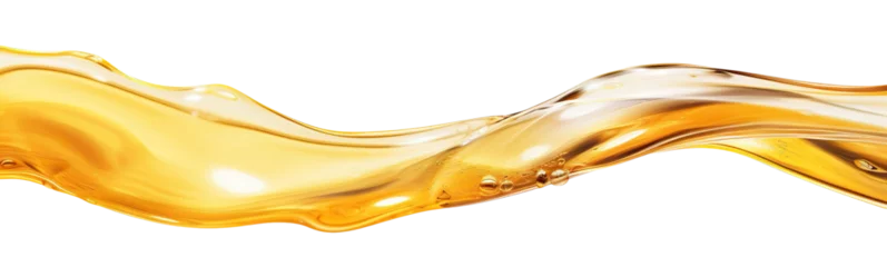 Foto op Plexiglas Golden oil splash cut out © Yeti Studio