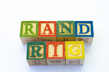 The term Rand rig visually displayed on a clear background with copy space