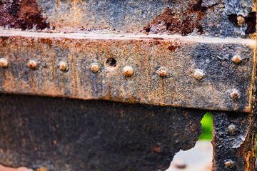 rusty iron. Fatal oxidation of metals. Rust in close-up. The metal is rusted. Corrosive rust....