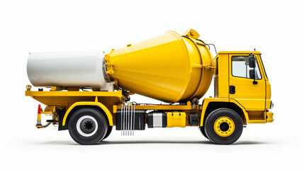 Yellow concrete mixer