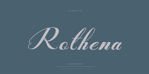 Abstract Fashion font alphabet. Minimal modern urban fonts for logo, brand etc. Typography Calligraphy typeface uppercase lowercase and number. vector illustration
