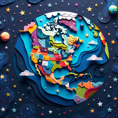 Magnificent earth graphic material　壮大な地球のグラフィック素材