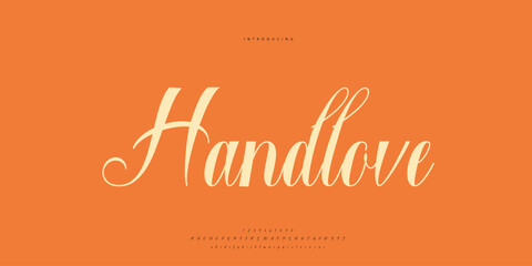 Abstract Fashion font alphabet. Minimal modern urban fonts for logo, brand etc. Typography Calligraphy typeface uppercase lowercase and number. vector illustration
