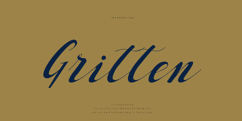 Abstract Fashion font alphabet. Minimal modern urban fonts for logo, brand etc. Typography Calligraphy typeface uppercase lowercase and number. vector illustration
