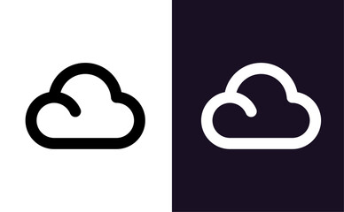 weather icon. cloud,weather,sky icon isolated. Editable stroke.