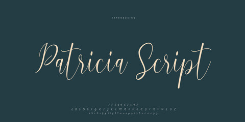 Abstract Fashion font alphabet. Minimal modern urban fonts for logo, brand etc. Typography Calligraphy typeface uppercase lowercase and number. vector illustration
