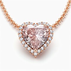 a pink diamond and diamond necklace - obrazy, fototapety, plakaty