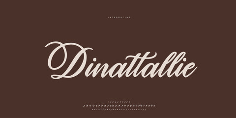 Abstract Fashion font alphabet. Minimal modern urban fonts for logo, brand etc. Typography Calligraphy typeface uppercase lowercase and number. vector illustration
