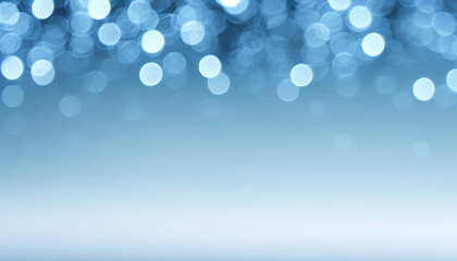 beautiful luxury blue background with white bokeh lights blurred in the sky, sparkling or glitter...