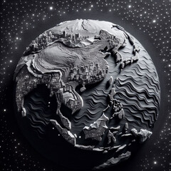 Magnificent earth graphic material　壮大な地球のグラフィック素材 - obrazy, fototapety, plakaty