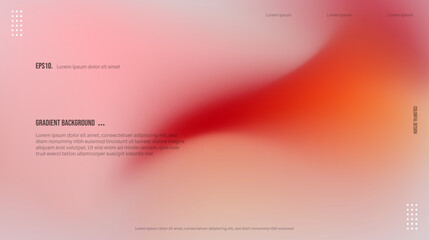 Gradient abstract background. with light red and orange blurred shape, Modern wallpaper design for poster, website, cover, Advertising Banners, Brochure, Flyer, Placard. Vector EPS 10
