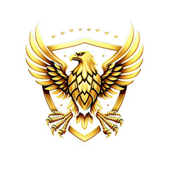 Gold Eagle Shield Emblem