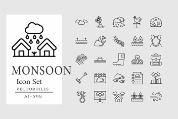 Monsoon Set File - obrazy, fototapety, plakaty