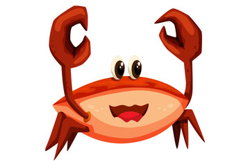 Cute Crab Character Design Illustration