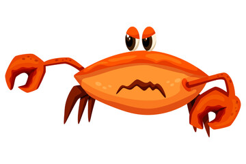 Cute Crab Character Design Illustration