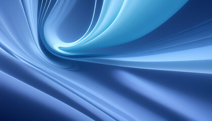 ABSTRACT BLUE WAVE, 3d render, perfect shape, aesthetic, colorful background with abstract shape...