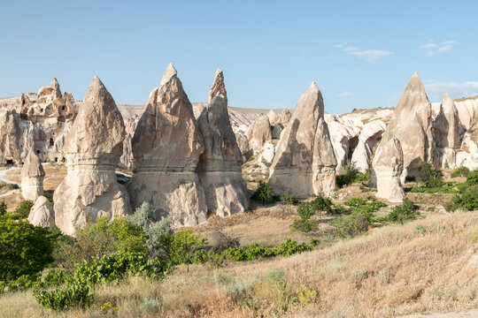 Fairy chimneys,  the unique volcanic formations,  Cappadocia, Tukrey