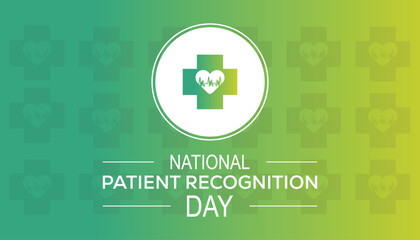 Vector illustration on the theme of National Patient Recognition Day observed each year during February.banner, Holiday, poster, card and background design.