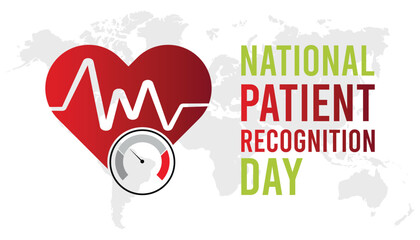 Vector illustration on the theme of National Patient Recognition Day observed each year during February.banner, Holiday, poster, card and background design. - obrazy, fototapety, plakaty