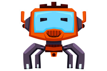 Cute Robot Character Design Illustration