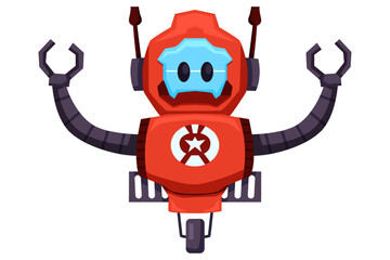 Cute Robot Character Design Illustration