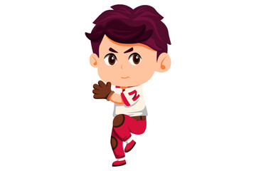 Cute Boy Character Design Illustration
