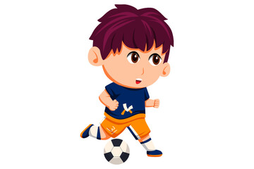 Cute Boy Character Design Illustration