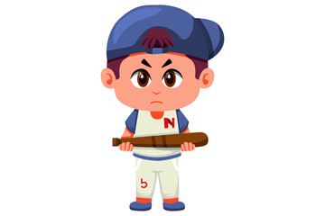 Cute Boy Character Design Illustration