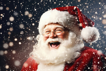 Man xmas person holiday eve male merry winter christmas santa december claus red senior