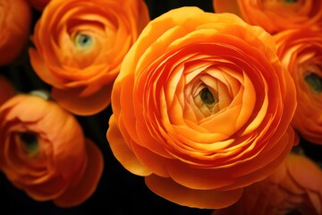 Orange macro flower. Flower blossom cutout orange macro
