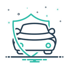 Mix icon for car insurance