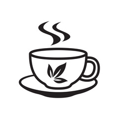 tea cup icon design vector template