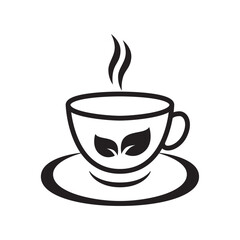 tea cup icon design vector template