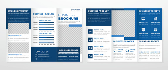 brochure template with modern concept and minimalist layout use for business profile and product catalog