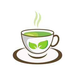 tea cup icon design vector template