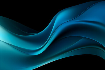 Obraz premium Abstract Wallpaper Background in a Serene Cyan Blue Hue, Infused with a Subtle Tinge of Carbon Black