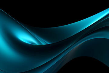 Abstract Wallpaper Background in a Serene Cyan Blue Hue, Infused with a Subtle Tinge of Carbon Black