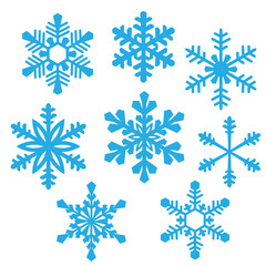Snowflake silhouette vector cartoon illustration