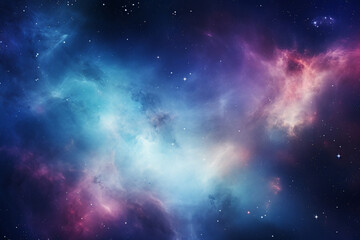 .Milky Way Galaxy: A Colorful Night Sky of Stars and Nebulae