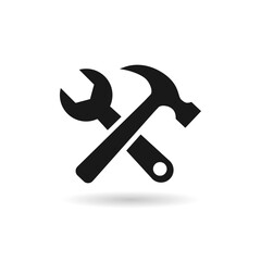 Hammer wrench icon vector design inspiration. Tools icon symbol